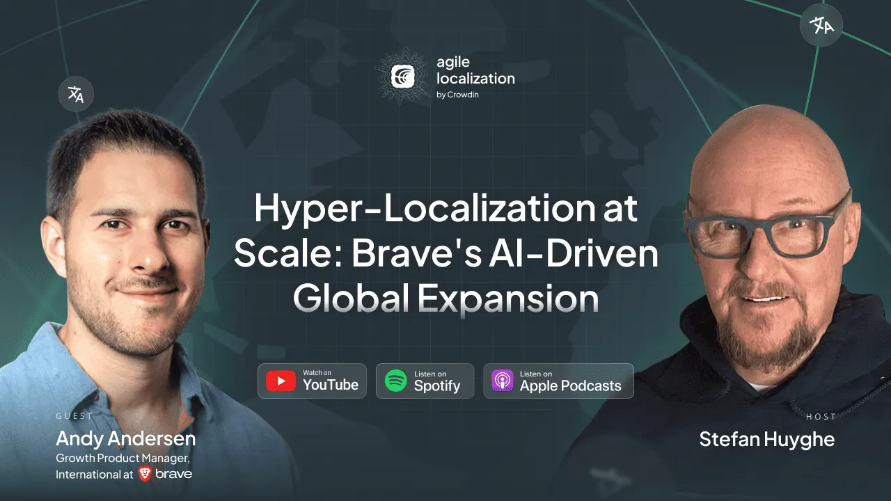 Crowdin Agile Localization podcast with Andy Andersen